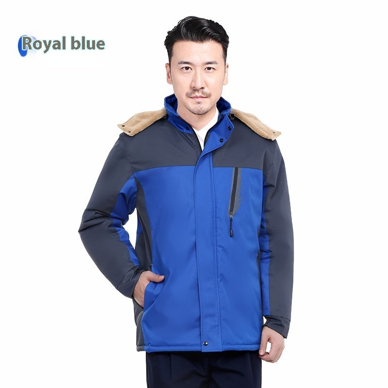 Cold-proof Waterproof Winter Hooded Work Cotton-padded Jacket