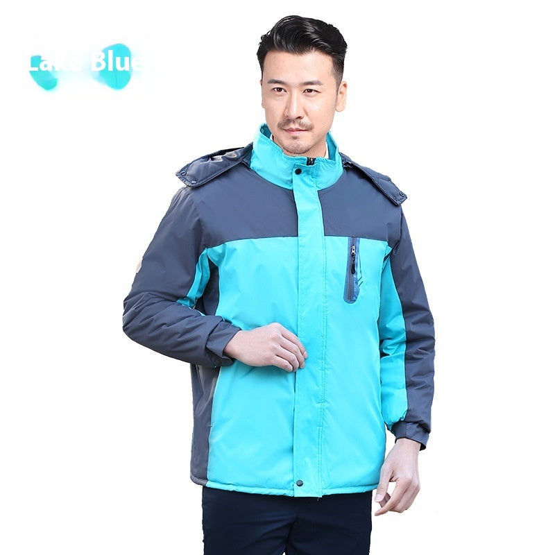 Cold-proof Waterproof Winter Hooded Work Cotton-padded Jacket