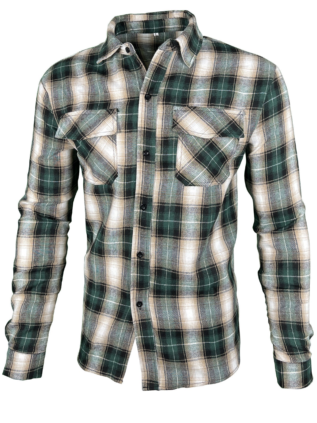 Cool Long Sleeve Lapel Shirt Fashion Plaid