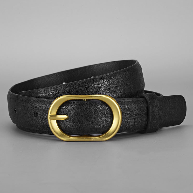 Trendy Unique Jeans All-match Decorative Thin Belt